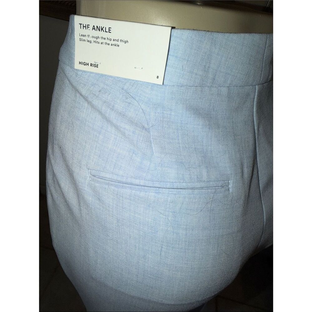 NWT Ann Taylor “The Ankle” Light Blue Heathered Pants - Size 8 - Picture 9 of 13
